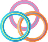 3 pcs 28 CM Flying Ring Wurfring，tosy Flying Ring，strand spielzeug，wurfring-spielspielzeug，kinder outdoor spiele Anzug，Ultimativer Urlaub im Freien, Schulspielplatz, Park, Poolspaß（gelb, orange, rosa）