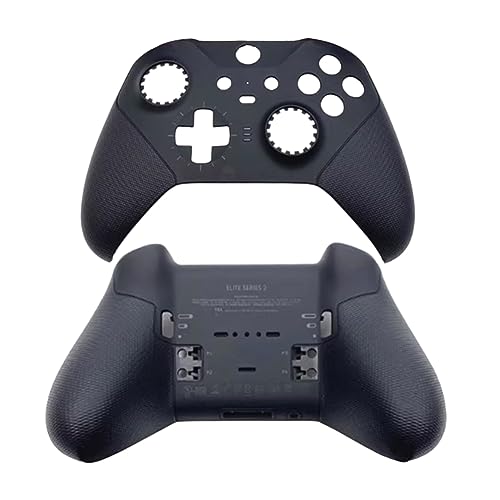 Meijunter Ersatzgehäuse Vordere Schale Rückenschale Hülle Abdeckung Faceplates Kompatibel mit Xbox Elite Wireless Controller Serie 2, Schwarz