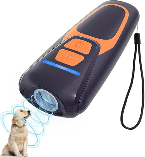Anti-Bell-Gerät für Hunde, Ultraschall-Abschreckungsgerät gegen Hundebellen, Hunderindenstopper für Hunde, 15 m Reichweite, Wiederaufladbar Ultraschall-Bellstopper drinnen draußen