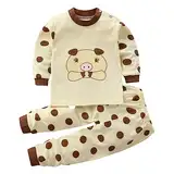 Mashaouyo Baby Kleidung Junge Mädchen 2Pcs Outfits Set : Cartoon Sterne/Tier gedruckt Sweatshirt Tops + Lange Hose Kleidung Outfit Herbstkleidung Set Warm Niedlich Herbst Winter Babyset Modische