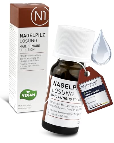 N1 Anti Nagelpilz Lösung 10ml - [Medizinischer Nagellack mit belegter Wirkung] - Apothekenprodukt - Nagelpilz Behandlung schnell intensiv an Händen und Füßen