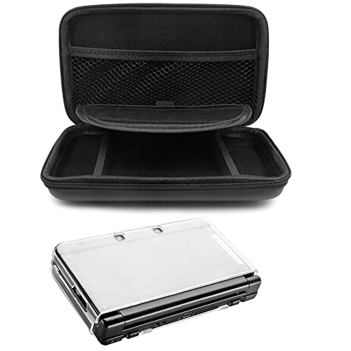 AFUNTA Schutzhülle für Nintendo NEU 3DS XL, mit Hard Cover und 2 Stück Displayschutzfolien, Hard Shell Reisetasche, Schutzfolien für Ober- und Unterteil