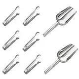 Edelstahl Zuckerzange Set 6 Stück Zuckerzange und 2 Stück Eisschaufel Candy Bar Zubehör Servierzange Schaufel für Eiswürfel Süßigkeiten Party Candybar Kaffee Tee Wein Bar Küche