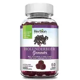 Herbion Naturals Holunderbeer-Gummis mit Vitamin C & Zink Gesundes Immunsystem unterstützen Gummis, 60 Stück Pektin-Gummis