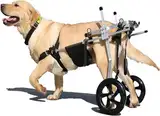 kaileFURN Aluminum Dog Wheelchair for Large Dogs + Paralyzed Hind Legs, Adjustable Assist Device for Disabled Pet Hind Legs Rehabilitation, Supportive Mobility Aid(Size:2XL)