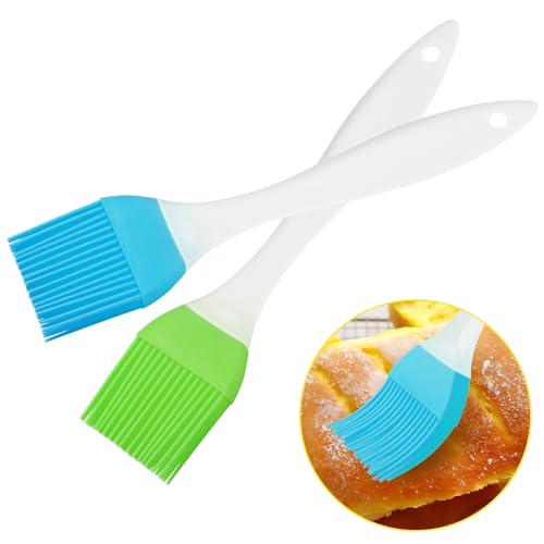 BOUMVID 2 Stück Silikon Backpinsel, Küche Pastry Brush, Backen Silikonpinsel, Lebensmittel Grillbürste Pinsel, Klein Basting Gebäckbürste, BBQ Silicone Pinsel für Grillen Gebäck Rühren Kochen