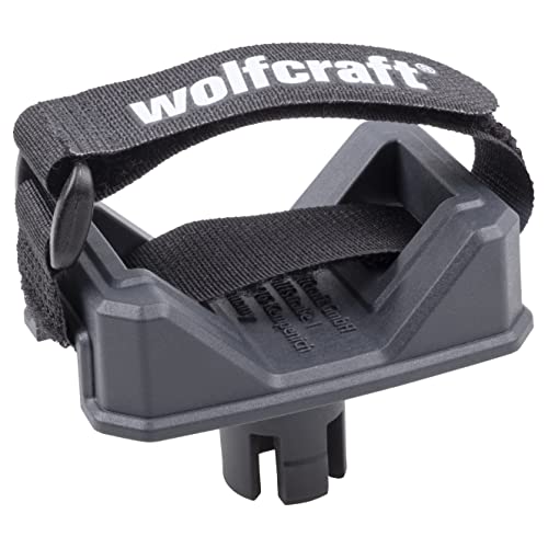Wolfcraft Schlauchhalterung für Staubsauger I 6891000 I Für staubfreies Arbeiten an allen MASTER Tischen von wolfcraft, aus Kunststoff, Schwarz