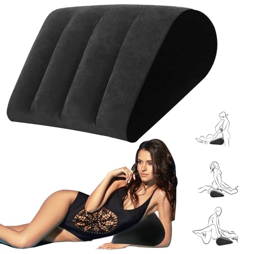 Sex Kissen Lendenkissen Sexspielzeug,Sexkissen für Paare,Bettkeile Sexmöbel Erotic Ramp Sex Spielzeug,für Sexstellungen Sex Spiel,Dreieck Kissen Sex Love Position Möbel,Schwarz