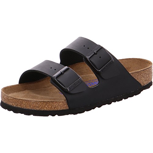 BIRKENSTOCK Sandale Arizona, Superlauf, Birko-Flor, schwarz, normal, Größe 47 1018222-47 (Pantolette Schuh Halbschuh Latsche Zweischnaller Berufsschuh Schuhe Birki Arizona Slipper Pantoffel)