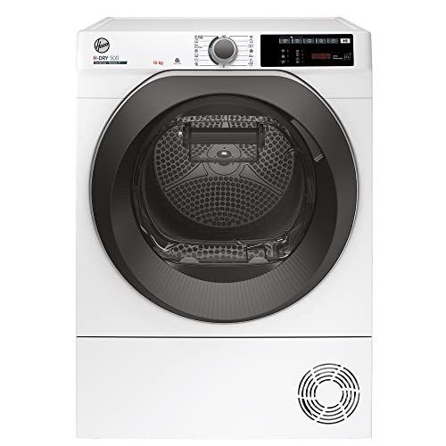 Hoover H-DRY 500 ND C10TSBE-S Kondenstrockner / 10 kg/Smarte Bedienung mit WiFi + Bluetooth/AquaVision-Kondenswasserbehälter mit optischer Füllanzeige direkt im Bullauge/Symbolblende