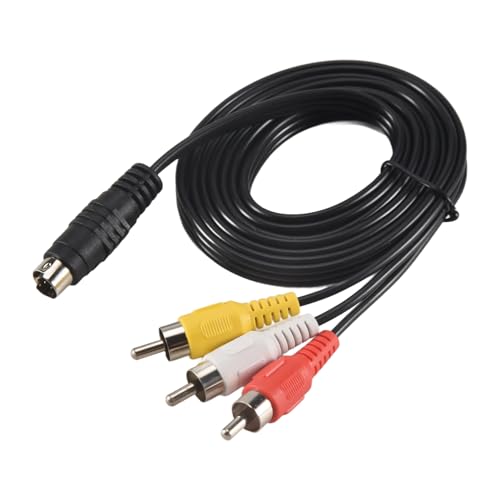 MRNHA 1.5M 4.9ft 3 Stecker auf 4 Pin S-Video Stecker TV PC Konvertierungskabel