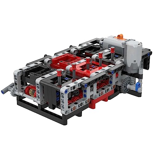 Motor Bausteine Model, 63-Gang Getriebe (inkl. Rückwärtsgang), Authentisch Lizenziertes 415 Teile Miniaturbausteine Set für Erwachsene & Bastelbegeisterte