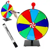 Tyafzzn Glücksrad zum Drehen, Glücksrad zum Selbstgestalten, Glücksrad Spielzeug mit Markierstift, Spinning Prize Wheel, Glücksrad für Party, Karneval, Lotteriespiele, Wortspiele