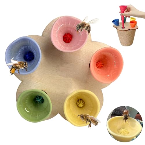 ZHXMALL Bienen Insekten-Trinkbecher, Bee Cups für Bienen Trinken, Bienenbecher für Den Garten, Durstige Pollinator Brauchen Ein Getränk, Bienen Brauchen Sichere Orte Zum Trinken