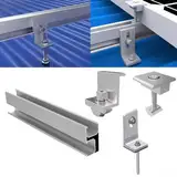 Vereinfachte Installation mit Aluminium-Montageschienen für alle Arten von Dachdeckungen (für 3 Solarmodule 35 mm)