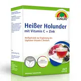 SUNLIFE Heißer Holunder mit Vitamin C und Zink - 1x20 Sticks mit Granatapfel Pulver - Heißgetränk zur Unterstützung des Immunsystems - pro Tagesdosis 240 mg Vitamin C und 2,5 mg Zink