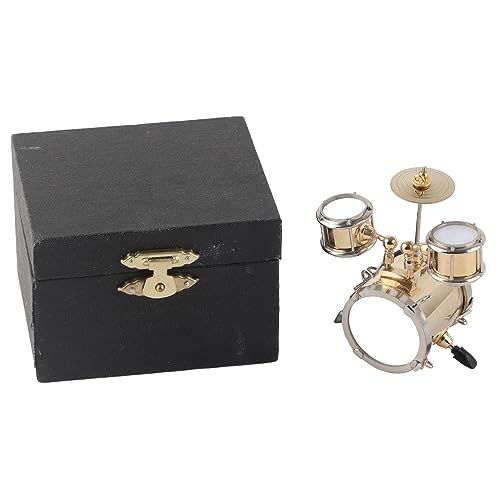 Miniatur Musikinstrument Replica Drum Set Ornament Schlagzeuger Geschenk mit Box