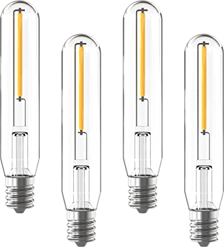 GlobaLink 4 Stück Bruchsichere und wasserdichte upgrade S14-Glühlampe für den Außenbereich – 1 W S14 LED-Glühbirne - warmweiß, Glasbirnen, E26-Sockel