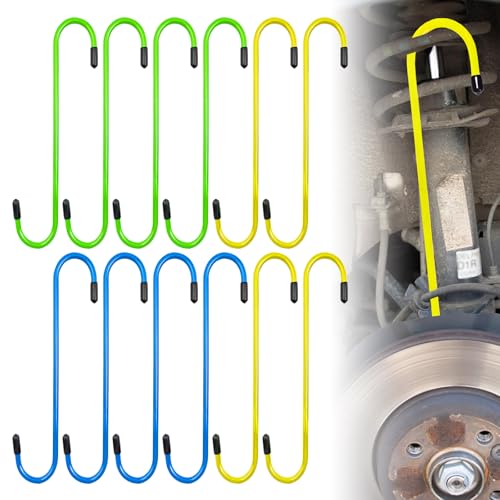 Bremssattel-Aufhängerhaken,12 StüCk Bremssattel Haken Mit Gummispitzen,Bremssattelhaken,Bremssattel Aufhänger Haken,BremssattelaufhäNger Für Bremsen,Aufhängeachse,Scheibenbremse,Arbeiten Zum Aufhängen