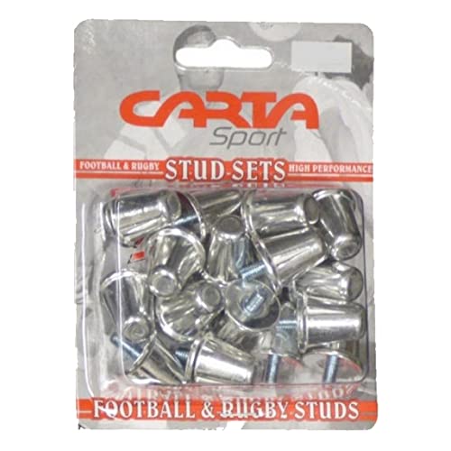 Carta Sport Rugby-Union Ohrstecker aus Aluminium, 15 mm, 16 Stück, Silber