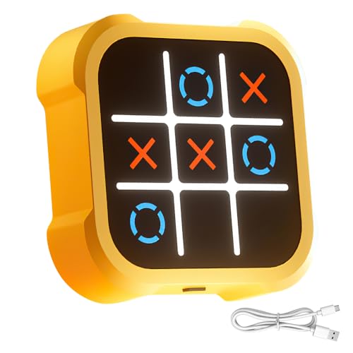 Dhqkqg Tic Tac Toe Spiel, Tragbare 3 In 1 Puzzlespielkonsole, Elektronisches Tic Tac Toe Spiel, Tragbare Puzzle Spielekonsole Reise Puzzle Spielekonsole, Klassisches Fingerspitzen Spielzeug Brettspiel