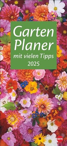 Gartenplaner 2025: Wandplaner mit 12 wunderschönen Naturfotos. Farbenprächtiger Foto-Kalender zum Eintragen. Praktischer Terminkalender für die Wand. 16 x 34,7 cm.