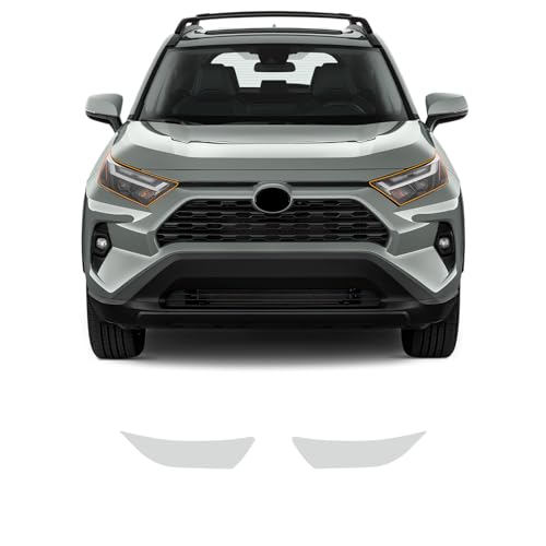 FDAIUN PPF Lackschutzfolie für Toyota RAV4 Hybrid 2019 2020 2021 2022 2023 2024 Zubehör TPU Schutzfolie Transparent Kompletter Autosatz 2Stücks (Scheinwerfer)