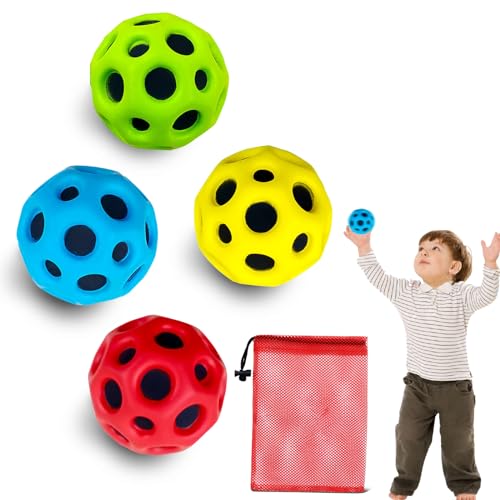 4pcs Jump Ball,Moon Ball,Astro Jump Ball,Space Ball Super High Bounce,Leicht zu Greifen,Bouncy Ball,Weltraumball,Interaktives Spielzeug zum Stressabbau,Für Kinderunterhaltung Im Innen Und Außenbereich