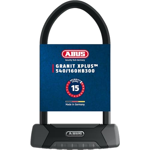 ABUS Bügelschloss Granit XPlus 540 - Fahrradschloss mit XPlus Zylinder - ABUS-Sicherheitslevel 15 - Schwarz/Grau