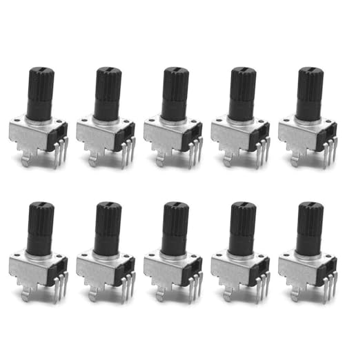 YUXITA 10 Stück RV09 vertikaler Potentiometerschaft 12,5 mm 2K 5K 10K 20K 50K 100K Long Ha
