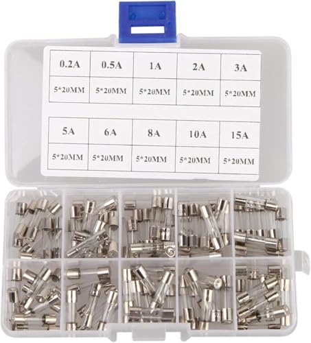 100 STÜCKE 5x20mm Schnellglasröhren-Sortiment-Kit 5 * 20 Schnellglasröhren-Klassifizierungswerkzeug