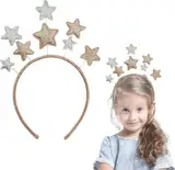 Athem Weihnachten Stern Haarreifen - Glitzer Gold Silber Stern Stirnband Weihnachten Haarband für Damen Mädchen, Weihnachten Party Haarbänder für Urlaub Geburtstag Party Festival