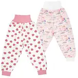 Baby Windelhosen, Hohe Taille Baby Töpfchen Trainingshose Baby Windelrock Baumwolle Sleepy Windelhose für Kinder für das Töpfchentraining, 2 Stück, M