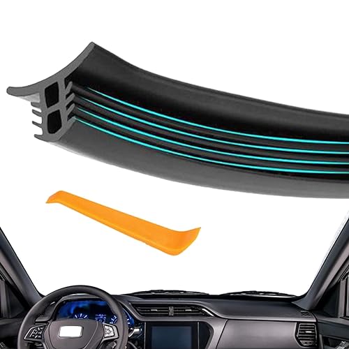 Kasmole Dichtungsstreifen für Armaturenbrett, 63 Zoll elastischer Dichtungsstreifen für die Fronthaube des Autos, Autobedarf für Minivan, Rennwagen, Geländewagen, LKW, Wohnwagen, SUV