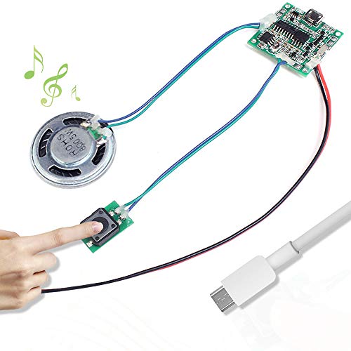 Sound Modul Tastensteuerung 8M Programmierbare MP3 WAV Musik Player Platine mit Lautsprecher für DIY Spieluhr Grußkarte Kreatives Muttertag