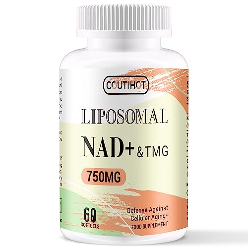 Liposomal NAD+ with TMG | 750mg Serving 60 softgels | Nicotinamide Riboside Alternative | Actual NAD+ Supplement (1PACK)