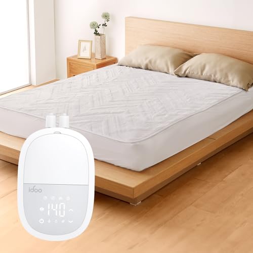 Vatertagsgeschenk für Papa, iDOO Wasserbeheizte Matratzenauflage, beheizte elektrische Matratzenauflage, kein Stromkabel, Keine Strahlung, 12-Stunden-Timereinstellung, für Frauen, Männer, 203x152cm