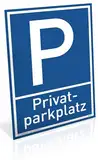 Schild Privat Parkplatz | Alu 20 x 30 cm | stabiles Alu Schild mit UV-Schutz | blau | Privatparkplatz Parken verboten | Dreifke®