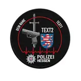 Copytec Patch Polizei Hessen Abzeichen Wappen Polizeidienst Dienst Notruf #45677