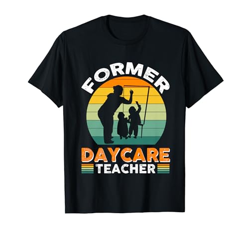 Ehemalige Kindergartenlehrerin Silhouette Retro T-Shirt