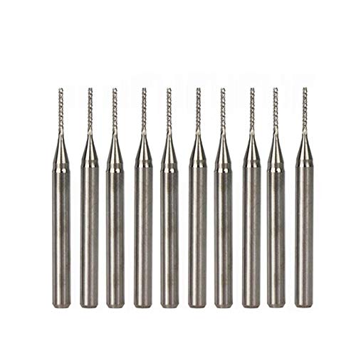 NO LOGO CNC-Fräser-Bit-Set, 0,8–1,6 mm, Hartmetall, PCB, Fräser, 3,175 mm Schaft, CNC-Schaftfräser (Größe: 10 Stück 1,5 mm)