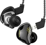 Yinyoo In Ear Monitor Kopfhörer CCZ Coffee Bean Over Ear Ohrhörer Kabelgebundener Kopfhörer mit 1DD Dynamic Driver HiFi Bass Sound für Musiker Bühne, Workout Gym