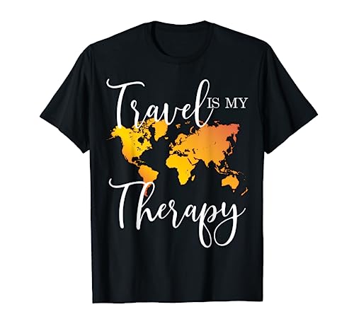 Travel Is my Therapy T-Shirt Travel Blogger Backpacker T-Shirt