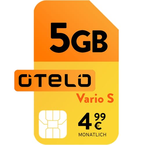 otelo Vario S | Allnet 5 GB | 4,99 EUR/Monat | LTE 50 | 24 Mon. Laufzeit