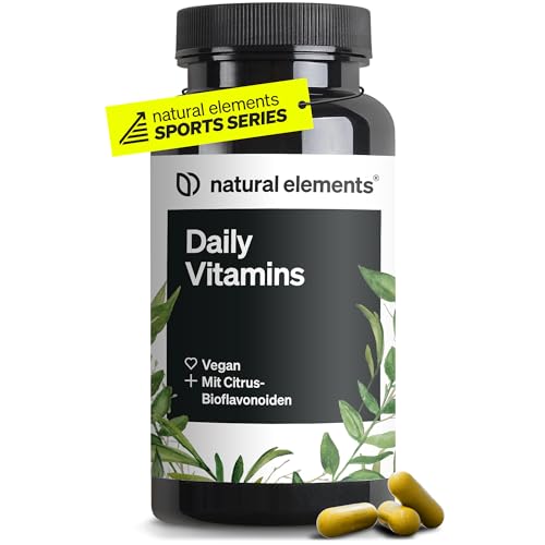 Daily Vitamins – 120 Multivitamin Kapseln – alle wertvollen Vitamine A-K – perfekt für Sportler – vegan, hochdosiert, ohne unnötige Zusätze – in Deutschland produziert & laborgeprüft