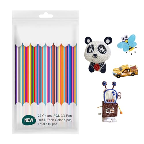 3D -Stift -Filament | Zuverlässige Doodler -Stift Nachfüllungen | 2,5 mm 3D -Druckfilament | Vielseitige 3D -Druckerversorgung für kreative Zeichnen, Projekte und Kunstausbildung geeignet