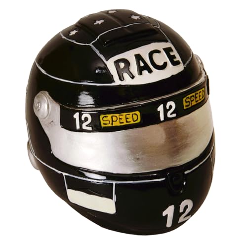 Motorradhelm Spardose in schwarz - Sparbüchse Sparschwein