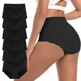 Cozyroam Unterhosen Damen Seamless Slips Damen Nahtlos Unterwäsche Bequeme Hohe Taille Slips Ohne Naht Atmungsaktiv Panties No Show Underwear Women Mehrpack 6