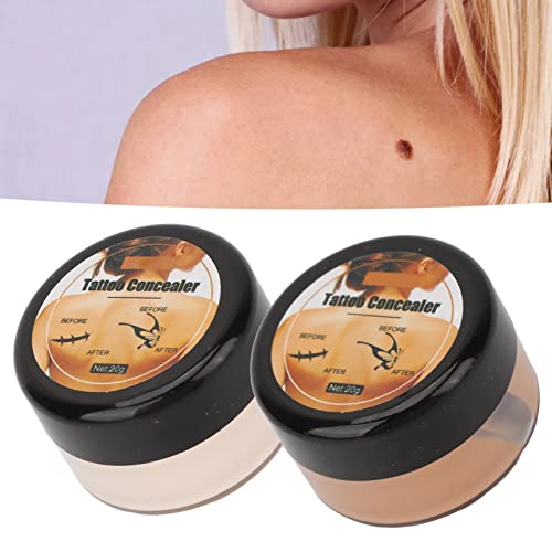 Tattoo Cover Up, Narben Cover Up, Tattoo Concealer, Make-up Concealer Set Wasserdicht Make-up Haut Narbe Dunkle Flecken Muttermal Concealer für Männer Frauen (Helle Farbe und dunkle Farbe)