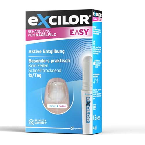 EXCILOR EASY PEN - Nagelpilz-Behandlung - Einfacher Stift - Aktiv gegen Vergilbung - Besonders praktisch - Schnelles Eindringen - Schnelles Trocknen - Kein Feilen notwendig